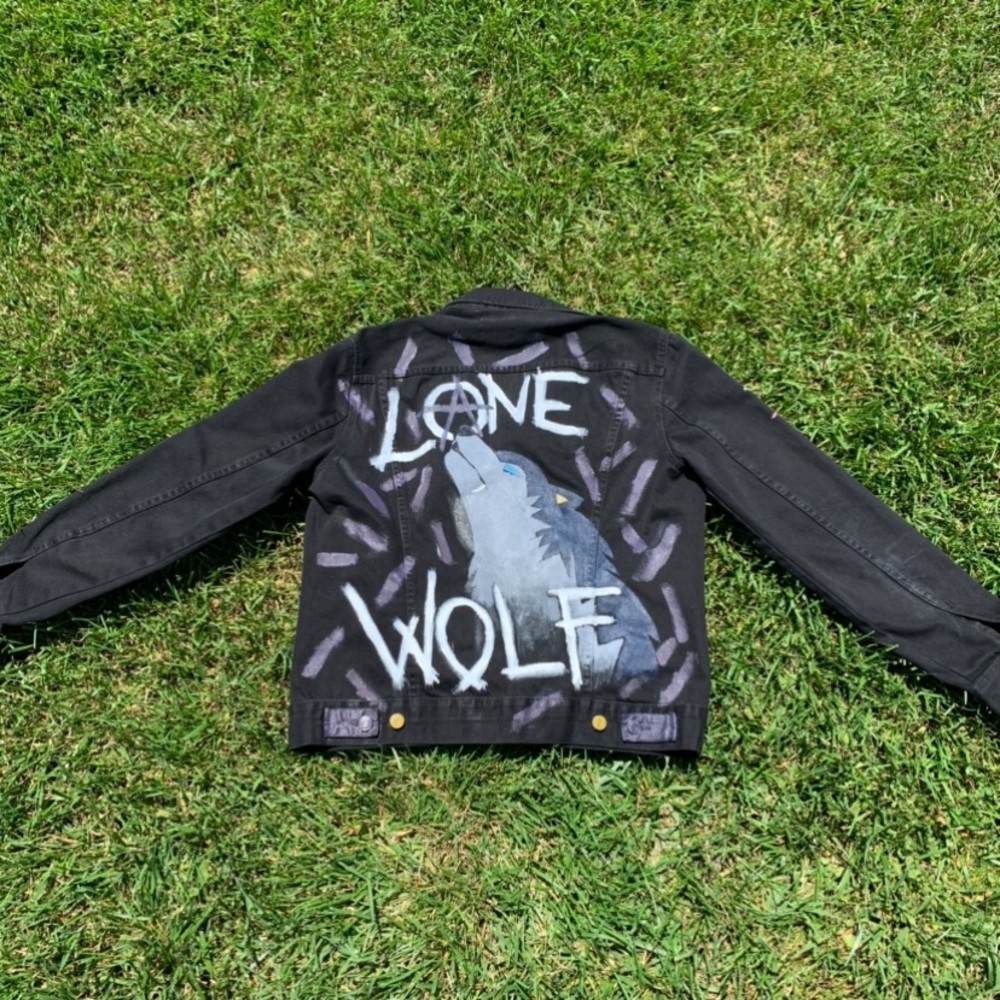 Custom “Lone Wolf” Denim jacket